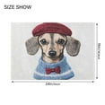 thumbnail image 4 of Yayeee Bath Rug for Bathroom Floor Non Slip Rectangle Fluffy Soft Absorbent Mat, 16"x24", Gray Cute Dog Artist, 4 of 7