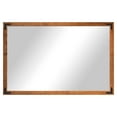 thumbnail image 2 of Rayne Ozark Hardwood Red Oak Mirror Wall Mirror 60"x33" Leaning Floor Mirror Honey With Decorative Corner Brackets, 2 of 4