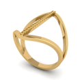 thumbnail image 2 of Statement Engagement Ring for Women - 0.09ct Simulated Yellow Diamond in 14K Yellow Gold Promise Ring, 2 of 7