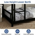thumbnail image 6 of Alvantor Metal Bunk Beds Twin over Twin Low Profile Heavy-duty Bed Frame with Guardrail Bedroom Dorm Room for Kids Adult Black, 6 of 8