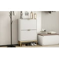 thumbnail image 5 of Shoe Cabinet Storage for Entryway, Tipping Shoe Cabinet with 2 Flip Drawers Fluted Panel, Narrow Shoe Rack for Living Room, 5 of 10