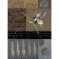 thumbnail image 2 of Loreth, Lanie 25x32 Black Ornate Wood Framed with Double Matting Museum Art Print Titled - Slipper Orchid in Blue I, 2 of 4