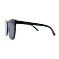 thumbnail image 2 of Womens Panel Lens Oversized Cat Eye Rectangle Plastic Rimless Sunglasses All Black, 2 of 4