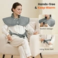 thumbnail image 4 of MaxKare Ultra Soft Heating Pad with 4 Heat Settings & Auto Shut-off for Full Body Stress Relief, 24"x33" - Gray, 4 of 13