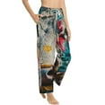 thumbnail image 2 of Balery Colorful Graffiti Cow print Women's Pajama Pants,Ultra Lightweight Pjs,Lounge Pant-Medium, 2 of 9