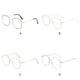 thumbnail image 4 of Minnieouse Gafas para miopía con lentes antiazules, gafas cuadradas ligeras para ordenador, suministros de oficina, montura dorada plana Type3 NO3, 4 of 6