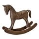 thumbnail image 1 of Estatua de caballo mecedor, figura decorativa de madera, adorno de escritorio para la oficina y la vida. Marrón, 1 of 9