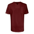 thumbnail image 5 of pstuiky camisetas de hombre, Camisa informal de verano para hombre, de manga corta, color liso, con cuello en V y bolsillo camisetas de hombre s, 5 of 5