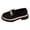 Black, variant on Rokment Women's Penny Loafers Classic Fashion Chain Ornament Platform Chunky Block Heels Slip on Oxfords Walking Dress Shoes for Spring Fall Black Size 6.5