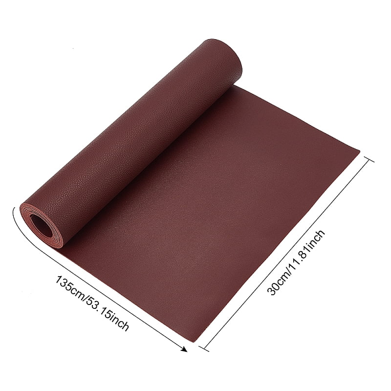 Imitation Leather Fabric for Garment Accessories Coconut Brown 135x30x0.12cm for DIY Imitation Leather