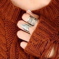 thumbnail image 3 of QQTDFG Vintage Women 925 Silver Plated Flower Ring Band Wedding Rings Jewelry SZ6-10-#6-9, 3 of 9