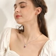 thumbnail image 4 of Beautlace 925 Sterling Silver Birthstone Necklace Rose Flower Heart Pendant Jewelry Christmas Valentines Mother's Day Gifts for Women Mom Wife/Lover, 4 of 13