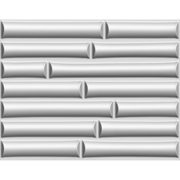 Dundee Deco's Paintable Off White Abstract Bamboo Shoots Fiber 3D Wall Panel, 2.6 ft X 2.1 ft, Interior Design Wall Paneling Decor Commercial and Residential Application, 5.5 sq.ft. each, 10-Pack