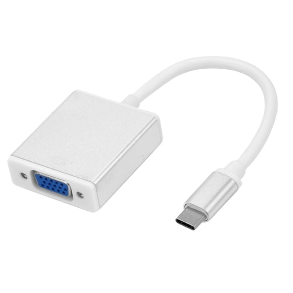 Milisten Type-C Male to VGA Female Full 1080P USB 3.1 Adapter Cable for TV Projector Monitor (Silver)