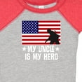 thumbnail image 4 of Inktastic Military Uncle is My Hero Us Flag Boys or Girls Baby Bodysuit, 4 of 5