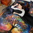 thumbnail image 4 of Castle Fairy Tree Of Life 7-Piece Twin Bedding Sets,Gradient Galaxy Bedding Comforter Set,Bohemian Theme Breathable Sheet Sets,Microfiber Teenager Bedroom Decor,Reversible, 4 of 8