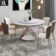 thumbnail image 4 of Nordic Large Circle Dining Table With Turntable European Style Modern For Restaurants Cafe Dining Room Furniture My Lux Decor Round, 4 of 11