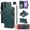 Green, variant on For Samsung Galaxy A27 5G Wallet Case, 9 Card Slots RFID Blocking Crossbody Leather Cover, Zipper Pocket, Detachable Wrist & Shoulder Strap, Magnetic Shockproof Protective Phone Case for Women,Pink
