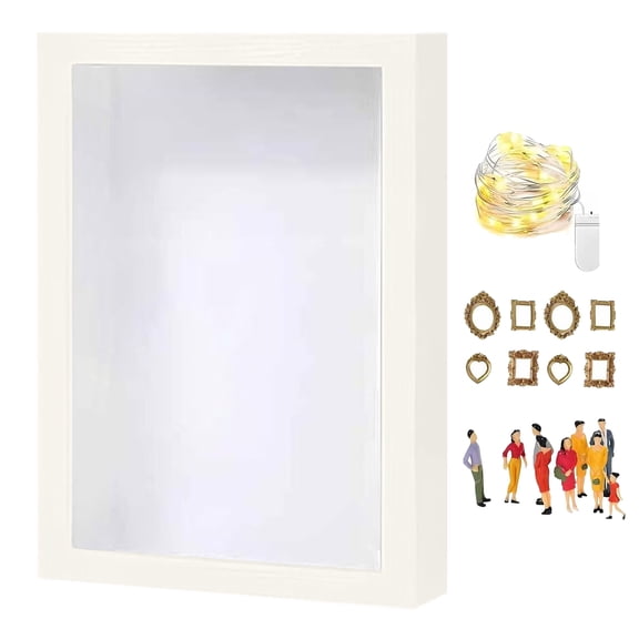 DIY Mini Museum Silhouette Box, Celebrate Unique Memories, Memory Display Kit,Custom Photo Display Frame Set with Miniature Figurines, Unique Memory Decor, Valentine's Day & Anniversaries