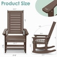thumbnail image 4 of Pipopa Outdoor Rocking Chair,HDPE All Weather Patio Rocker for Lawn,Porch,Garden,BrownWood, 4 of 9