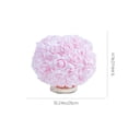 thumbnail image 3 of Lámpara de Mesa Rosa - Lámpara de Noche Romántica de Metal con Flor de Rosa para Decoración de Dormitorio, Decoración de Bodas, Luz Suave y Cálida, 10.24 Pulgadas, Rojo Rosa Beige, Paquete de 1, 3 of 8