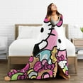 thumbnail image 4 of Hello Kitty Throw Blanket, Cozy Flannel Blankets For Boys Girls, Super Soft Warm Blanket For Couch Sofa Bed, 4 of 9