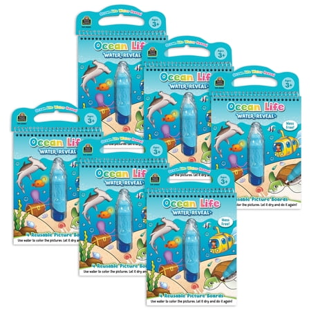 Teacher Created Resources Ocean Life Water Reveal Book, 6 Sets