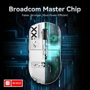 ATTACK SHARK X6 49g SUPERLIGHT Mouse, PixArt PAW3395 Gaming Sensor, BT/2.4G Wireless/Wired Gaming Mouse, 6 Adjustable DPI up to 26000, 200 Hrs Battery, G502, Office Mice for Win11/Xbox/PS/Mac (White)