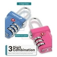 Fosmon TSA Accepted Luggage Locks, (4 Pack) Open Alert Indicator 3