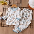 thumbnail image 7 of CAUYDY Little Kids Girl Pajamas Baby Clothing Soft Long Sleeve Tee Shirt and Pants Set Child Sleepers Toddler Outfits for Girls 24M 2T 3T 4T 5T Fall Winter Sizes 4-5 Years,Sky Blue, 7 of 7