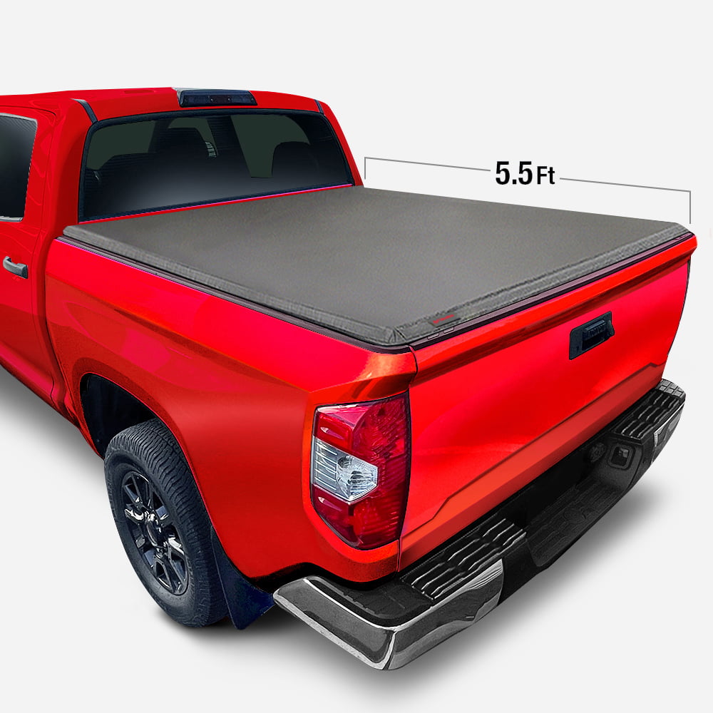 Soft Roll Up Truck Bed Tonneau Cover for 20142019 Toyota Tundra Fleetside 5.5' Bed For