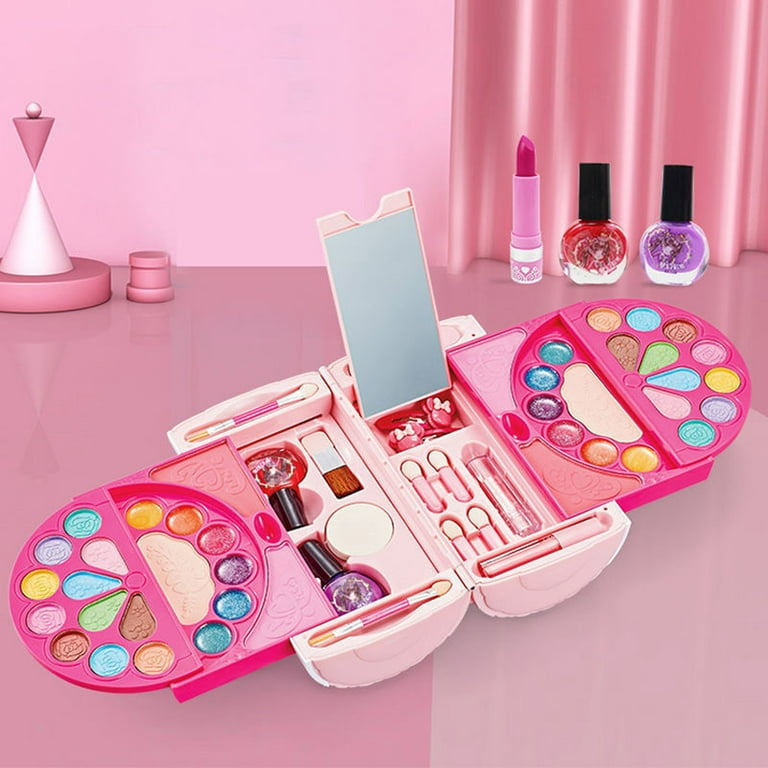 Kids Makeup Kit For Girls, Real Washable Makeup Set For Kids Girls,  Birthday Gift Toy For Toddler Kid Girls Little Girl Princess Play Make Up  Gift, F