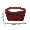 thumbnail image 3 of Unique Bargains 1 Pc Fanny Pack Simple Style Waist Bag Red, 3 of 6