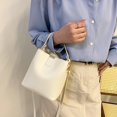 thumbnail image 2 of Women Pure Color Shoulder Bag PU Ladies Vintage Bucket Shoulder Bag (Black), 2 of 9