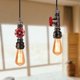 thumbnail image 3 of Lámpara colgante industrial Dinheiro Retro LOFT, lámpara de araña de hierro con tubo, accesorio de iluminación E27 para restaurante, bar y cafetería, 3 of 5