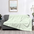 thumbnail image 2 of Yiaed Pistachio Green Checkboard Print Blanket Throw Blanket Soft Cozy Flannel Blanket for Home Bed Sofa Couch Chair-40"x30", 2 of 6