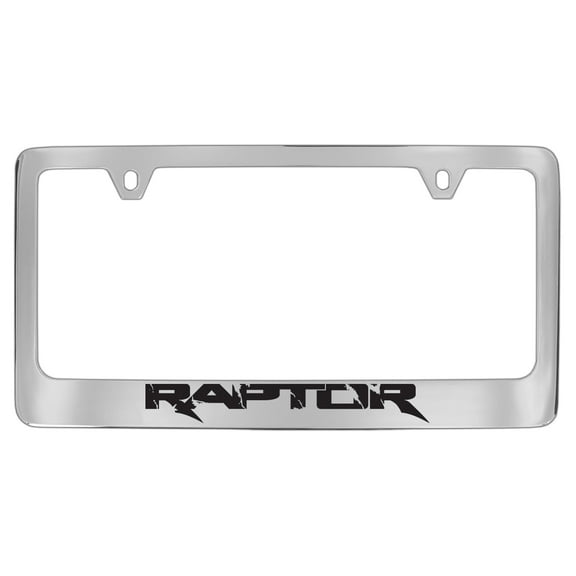 Ford Raptor Chrome Plated Metal License Plate Frame Holder
