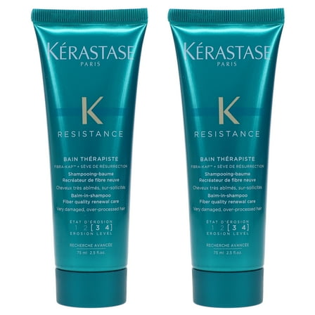 Kerastase Resistance Bain Therapiste Shampoo 2.5 oz 2 Pack