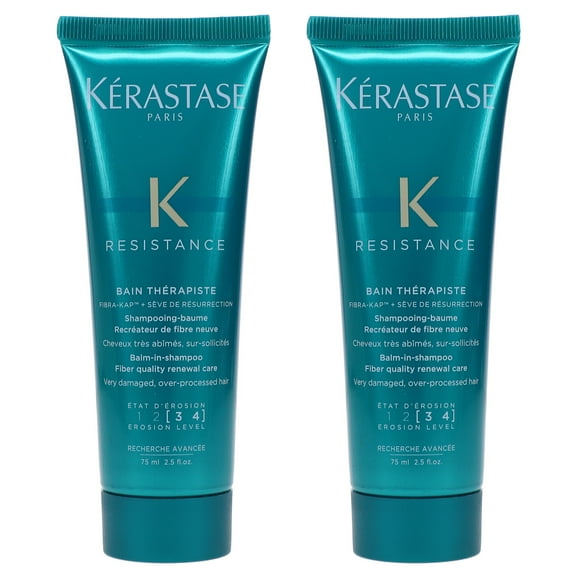 Kerastase Resistance Bain Therapiste Shampoo 2.5 oz 2 Pack