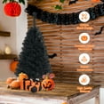 thumbnail image 6 of Gymax 3 Ft Un-lit Black Halloween Tree Artificial Tabletop Christmas Tree, 6 of 9