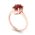 thumbnail image 2 of 2 ctw Solitaire Anniversary Ring for Women | Pear Cut Natural Garnet | Hyperallergenic Solid 18K Rose Gold, 2 of 5