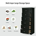 thumbnail image 3 of Spaco 6 Drawers Chest Dresser Clothes Storage Bedroom Furniture Cabinet-Black, Bathroom Storage Cabinet for Entryway Storage, Home Office Furniture, 3 of 8