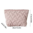 thumbnail image 7 of syligr Quilted Makeup Pouch Cosmetic Bag Travel Organizer Portable Zippered Case for Toiletries Brushes Accessories Handbag Insert Mini Tote Multiple Colors Soft Material with Inner Compartments, 7 of 7