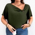thumbnail image 2 of Otvok Womens Plus Size Tops Spring Solid Color Casual Short-Sleeved T-Shirt, 2 of 6