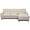 Cream Leather, variant on Boone Genuine Green Leather Sectional Sofa & Chaise with Minimalist Design