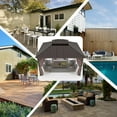thumbnail image 7 of COOS BAY 12x14 Hardtop Gazebo Double Galvanized Steel Roof Canopy, Outdoor Aluminum Frame Permanent Pavilion with Privacy Curtains and Netting for Deck, Patio, Lawn and Backyard, 7 of 7
