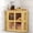 16.7”-Brown, variant on HLR Large Bread Box, Wood 2-layer Bread Box Storage for Kitchen Counter, with Bar Pattern Windows, Green