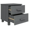thumbnail image 3 of vidaXL Table de Chevet HAMAR Gris Foncé 40x35x44.5 cm Pin Massif, 3 of 5