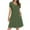 Green, variant on VBTAPA Casual Dresses for Women Petal Short Sleeve V Neck T-Shirt Mini Dress Flowy A-Line Summer Dresses with Pockets Pink L