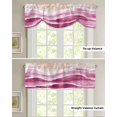 thumbnail image 5 of Fsddascl Pink Coastal Beach Tie Up Valance Curtains for Windows, Kitchen Curtains Window Treatments, Modern Oil Painting Nautical Short Window Shades Valances for Bedroom Bathroom Cafe 42"x18", 5 of 7